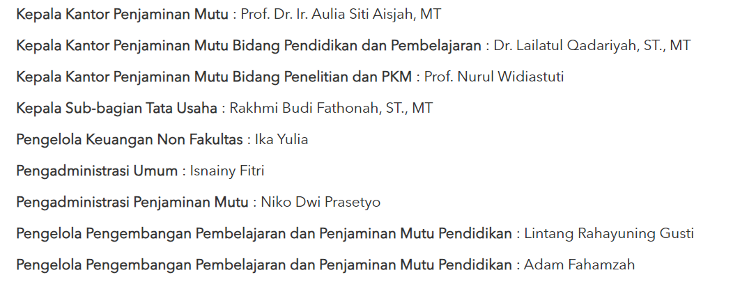 Kunjungan Studi Banding Unit Penjaminan Mutu Universitas Universitas Negeri Malang